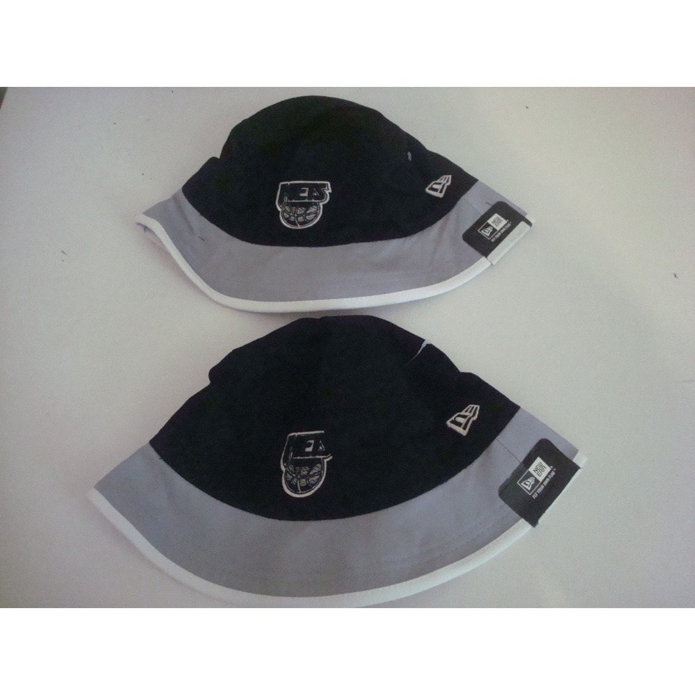 2PC LOT BROOKLYN NETS NEW ERA FLOPPY BUCKET HAT CAP VINTAGE DEADSTOCK 03